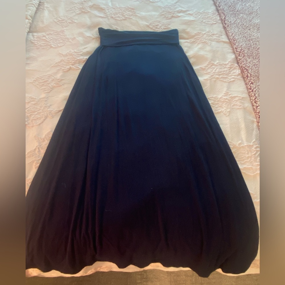 Loveapella navy blue maxi skirt